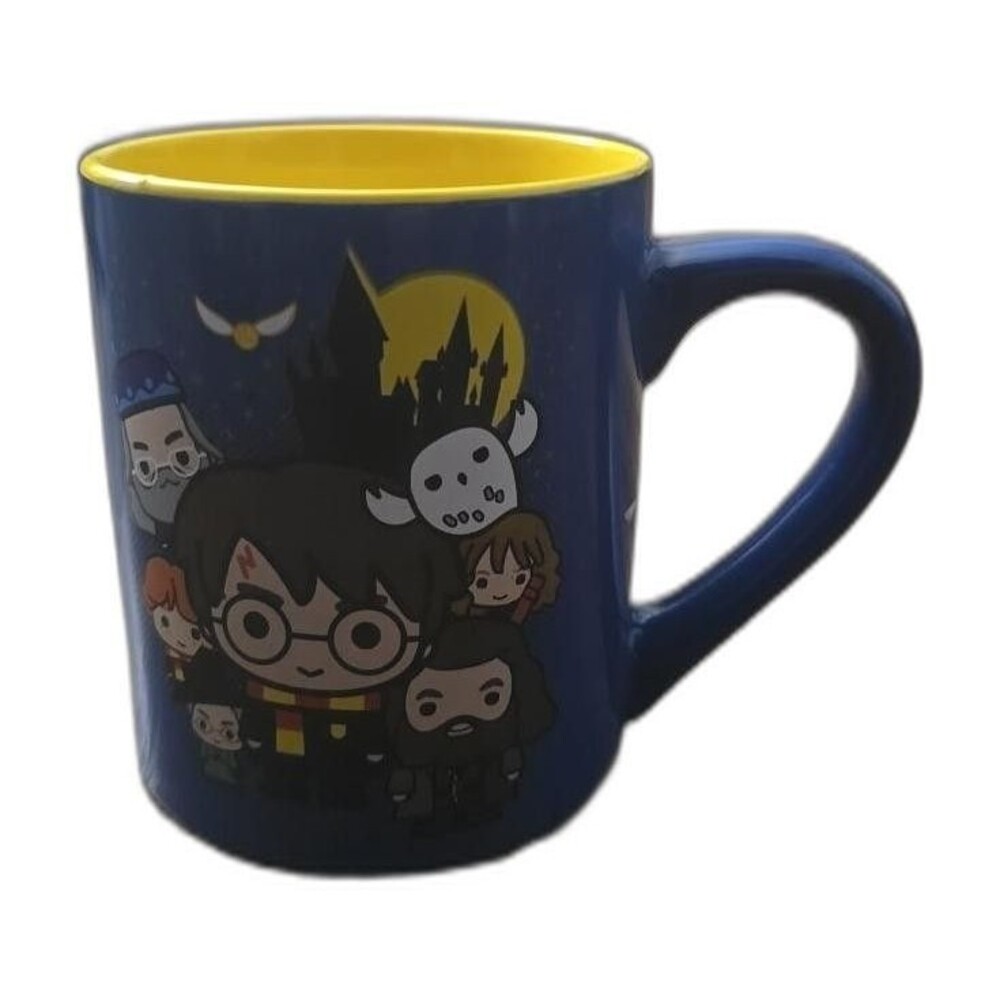 Harry Potter Chibi Characters Mug Silver Buffalo 14 oz Blue Yellow Hogwarts